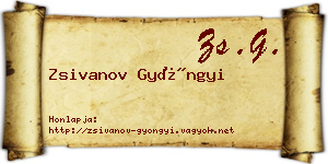 Zsivanov Gyöngyi névjegykártya