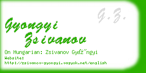 gyongyi zsivanov business card